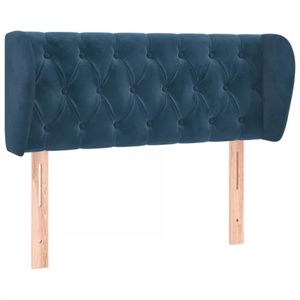 sötétkék szövet fejtámla szárnyakkal 93x23x78/88 cm