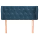 sötétkék szövet fejtámla szárnyakkal 93x23x78/88 cm