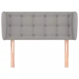 világosszürke szövet fejtámla szárnyakkal 83x23x78/88 cm