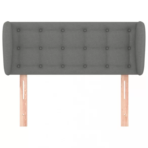 sötétszürke szövet fejtámla szárnyakkal 83x23x78/88 cm