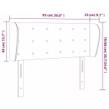 sötétbarna szövet fejtámla 93x23x78/88 cm