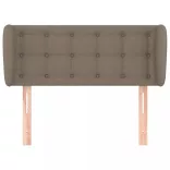 tópszínű szövet fejtámla szárnyakkal 93x23x78/88 cm