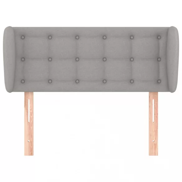 világosszürke szövet fejtámla szárnyakkal 103x23x78/88 cm