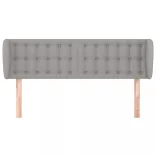 világosszürke szövet fejtámla szárnyakkal 147x23x78/88 cm