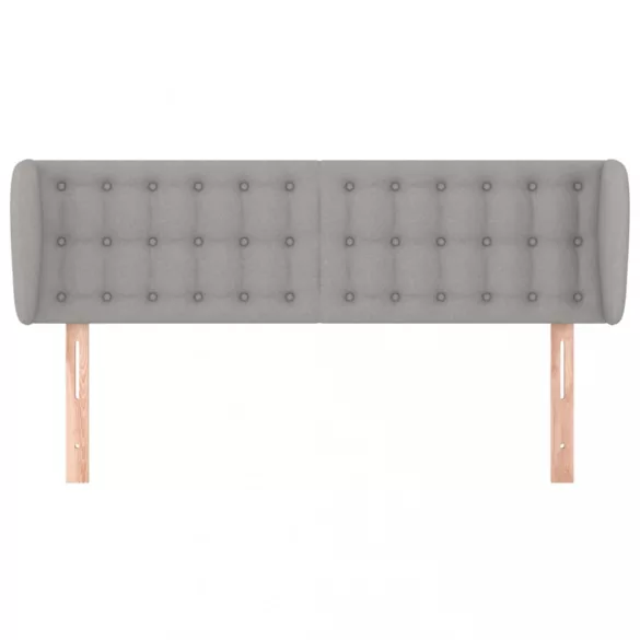 világosszürke szövet fejtámla szárnyakkal 147x23x78/88 cm