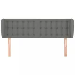 sötétszürke szövet fejtámla szárnyakkal 147x23x78/88 cm