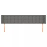 sötétszürke szövet fejtámla szárnyakkal 163x23x78/88 cm