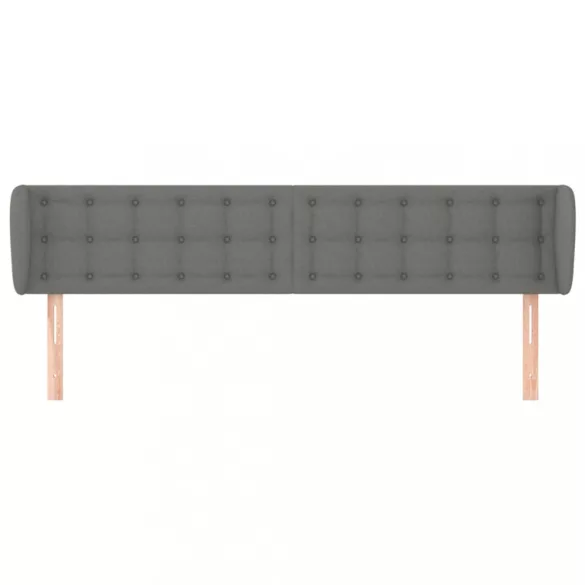 sötétszürke szövet fejtámla szárnyakkal 163x23x78/88 cm