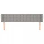 világosszürke szövet fejtámla szárnyakkal 183x23x78/88 cm