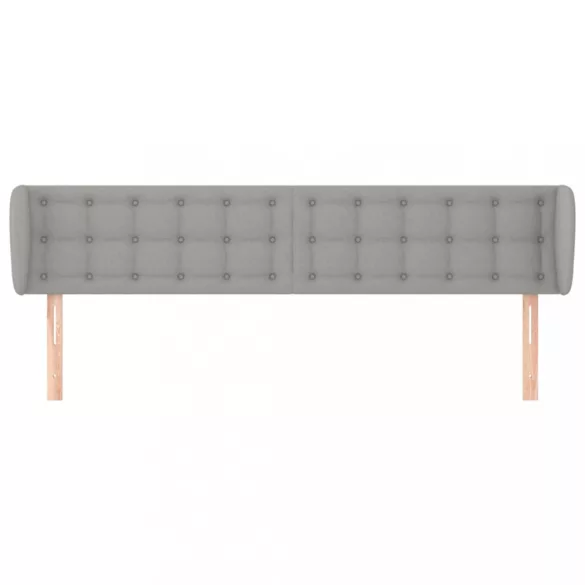 világosszürke szövet fejtámla szárnyakkal 183x23x78/88 cm