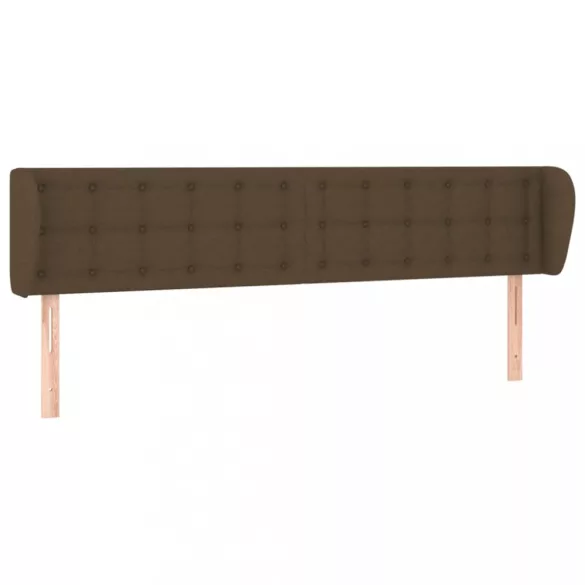 sötétbarna szövet fejtámla szárnyakkal 203x23x78/88 cm