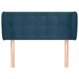 sötétkék szövet fejtámla szárnyakkal 93x23x78/88 cm
