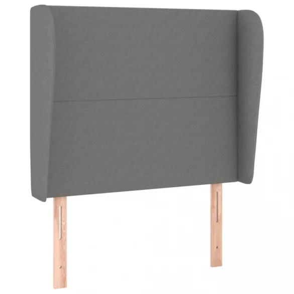 sötétszürke szövet fejtámla szárnyakkal 83 x 23 x 118/128 cm