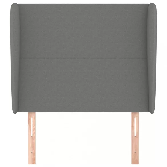 sötétszürke szövet fejtámla szárnyakkal 83 x 23 x 118/128 cm