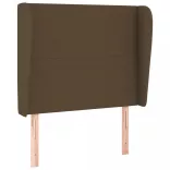 sötétbarna szövet fejtámla szárnyakkal 83 x 23 x 118/128 cm