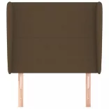 sötétbarna szövet fejtámla szárnyakkal 83 x 23 x 118/128 cm