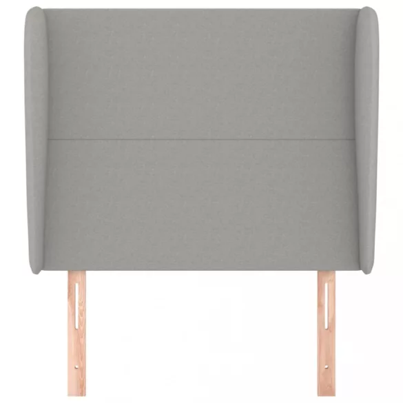 világosszürke szövet fejtámla szárnyakkal 93 x 23 x 118/128 cm