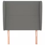 sötétszürke szövet fejtámla szárnyakkal 93 x 23 x 118/128 cm