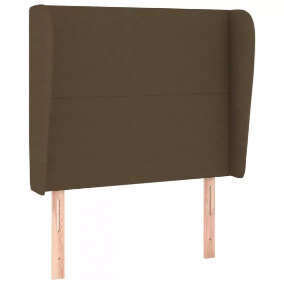 sötétbarna szövet fejtámla szárnyakkal 93 x 23 x 118/128 cm