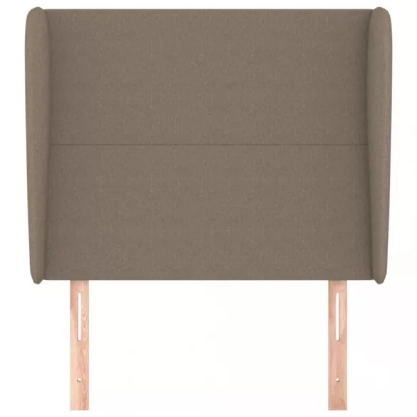 tópszínű szövet fejtámla szárnyakkal 93 x 23 x 118/128 cm