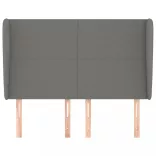 sötétszürke szövet fejtámla szárnyakkal 147 x 23 x 118/128 cm