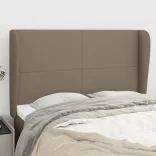 tópszínű szövet fejtámla szárnyakkal 147 x 23 x 118/128 cm