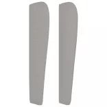 világosszürke szövet fejtámla szárnyakkal 203x23x118/128 cm