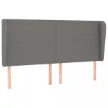 sötétszürke szövet fejtámla szárnyakkal 203x23x118/128 cm