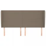 tópszínű szövet fejtámla szárnyakkal 203x23x118/128 cm