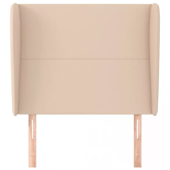 cappuccino műbőr fejtámla szárnyakkal 93x23x118/128 cm