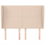 cappuccino műbőr fejtámla szárnyakkal 147x23x118/128 cm