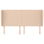 cappuccino műbőr fejtámla szárnyakkal 183x23x118/128 cm