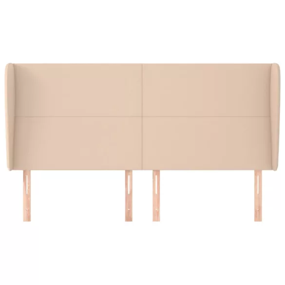 cappuccino műbőr fejtámla szárnyakkal 183x23x118/128 cm