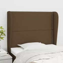   sötétbarna szövet fejtámla szárnyakkal 93 x 23 x 118/128 cm