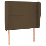 sötétbarna szövet fejtámla szárnyakkal 93 x 23 x 118/128 cm