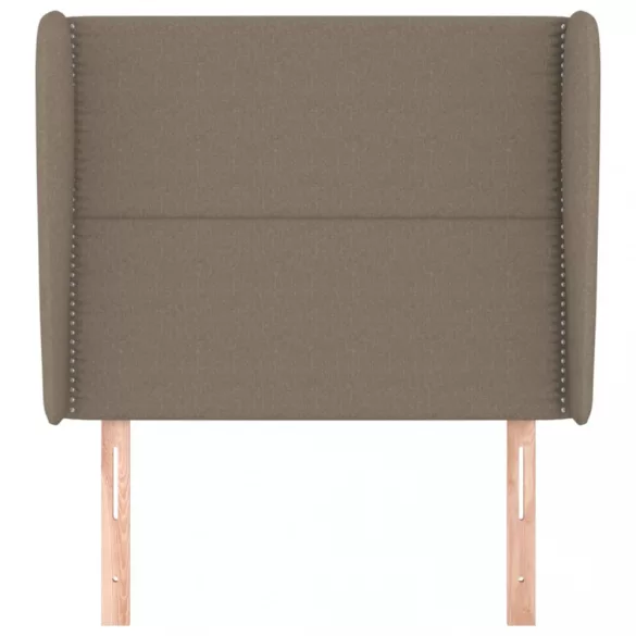 tópszínű szövet fejtámla szárnyakkal 93 x 23 x 118/128 cm