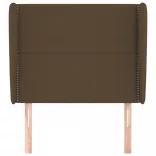 sötétbarna szövet fejtámla szárnyakkal 103 x 23 x 118/128 cm