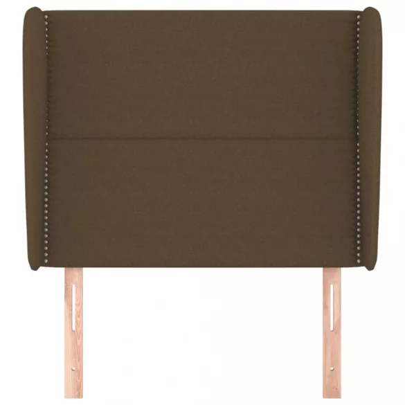 sötétbarna szövet fejtámla szárnyakkal 103 x 23 x 118/128 cm