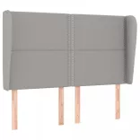 világosszürke szövet fejtámla szárnyakkal 147 x 23 x 118/128 cm