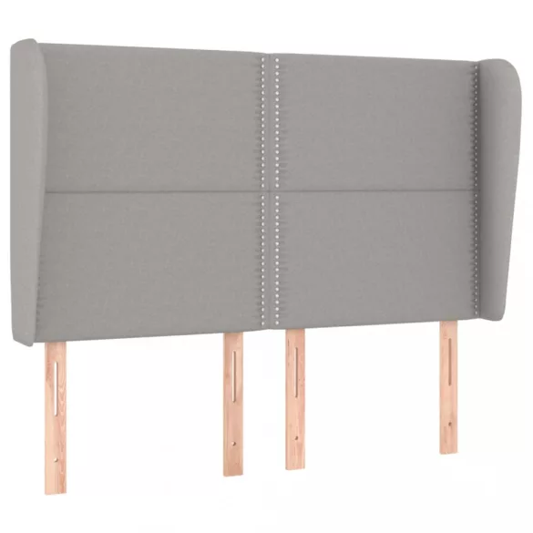 világosszürke szövet fejtámla szárnyakkal 147 x 23 x 118/128 cm