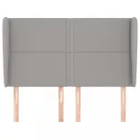 világosszürke szövet fejtámla szárnyakkal 147 x 23 x 118/128 cm