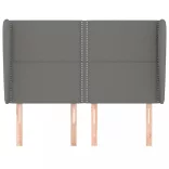 sötétszürke szövet fejtámla szárnyakkal 147 x 23 x 118/128 cm