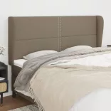 tópszínű szövet fejtámla szárnyakkal 183x23x118/128 cm