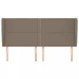 tópszínű szövet fejtámla szárnyakkal 203x23x118/128 cm