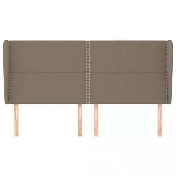 tópszínű szövet fejtámla szárnyakkal 203x23x118/128 cm