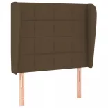 sötétbarna szövet fejtámla szárnyakkal 83 x 23 x 118/128 cm