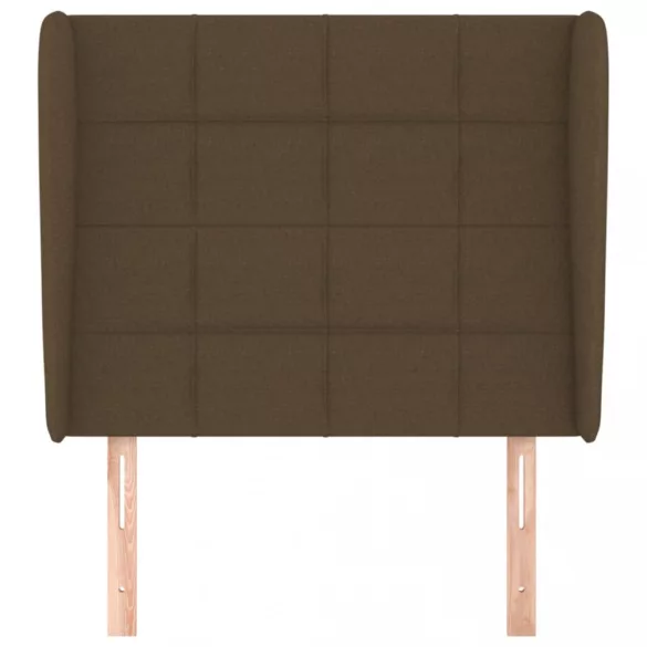 sötétbarna szövet fejtámla szárnyakkal 83 x 23 x 118/128 cm