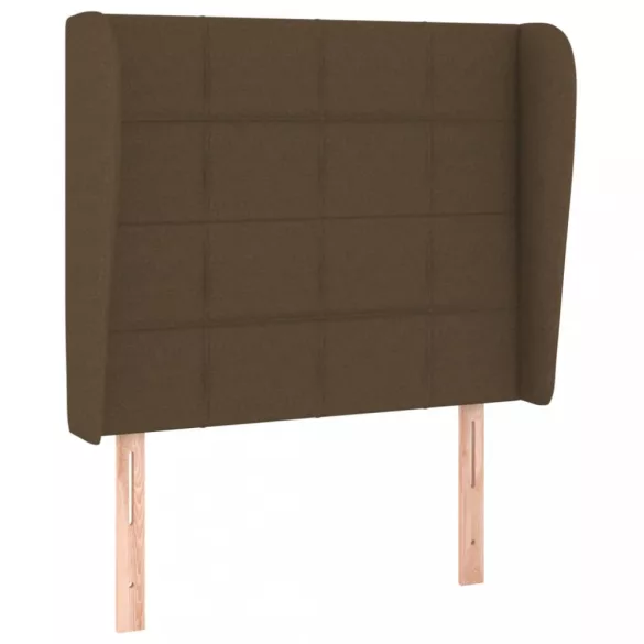 sötétbarna szövet fejtámla szárnyakkal 103 x 23 x 118/128 cm