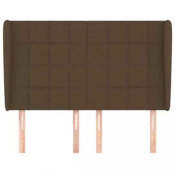sötétbarna szövet fejtámla szárnyakkal 147 x 23 x 118/128 cm