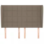 tópszínű szövet fejtámla szárnyakkal 147 x 23 x 118/128 cm